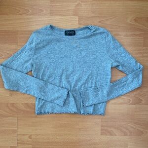 Grey cropped long sleeve